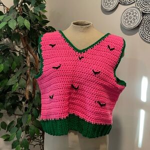 Watermelon Crochet Vest